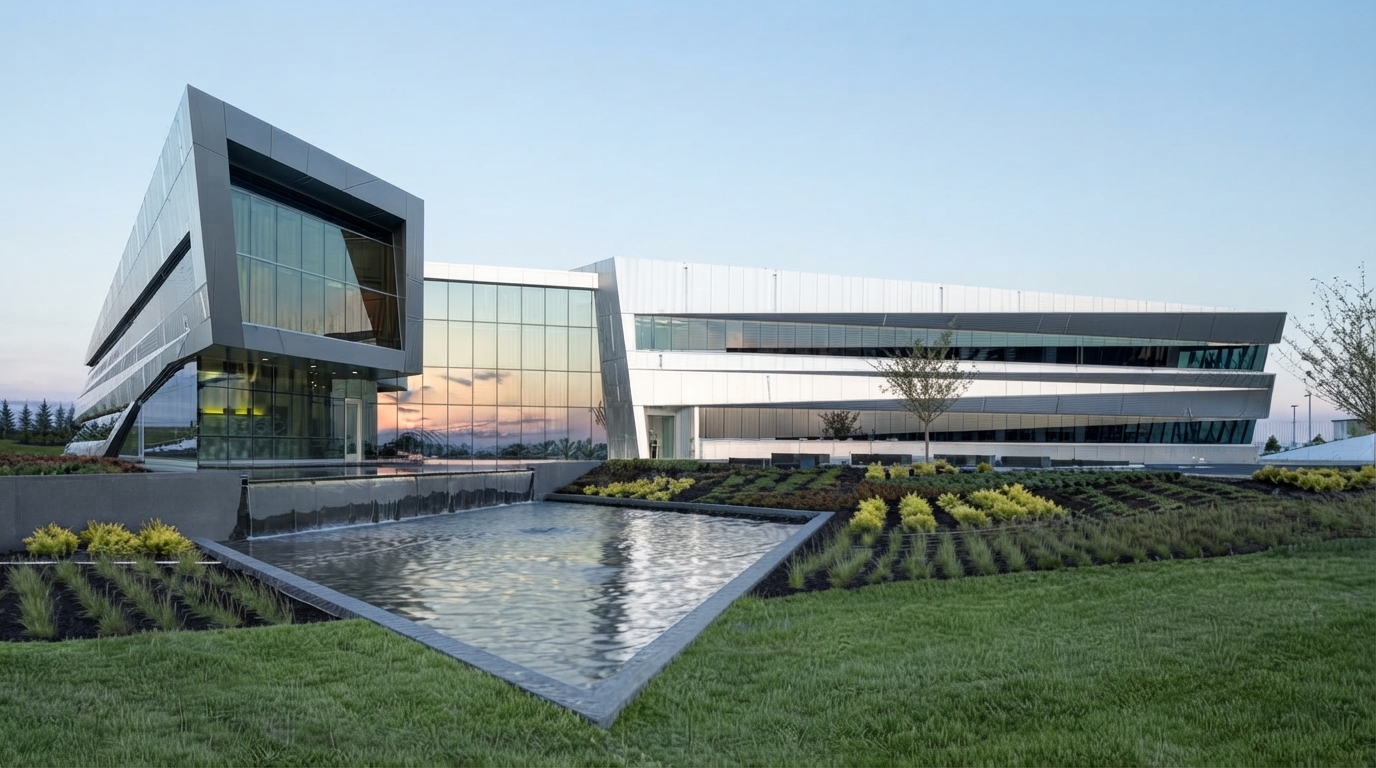 Holographic AI assistant providing leadership insights and development data to a group of executives in a modern boardroom.