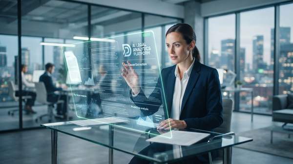 AI interface powered by ChatGPT Enterprise and Definely rapidly analyzing legal contracts, transforming days of work into minutes.