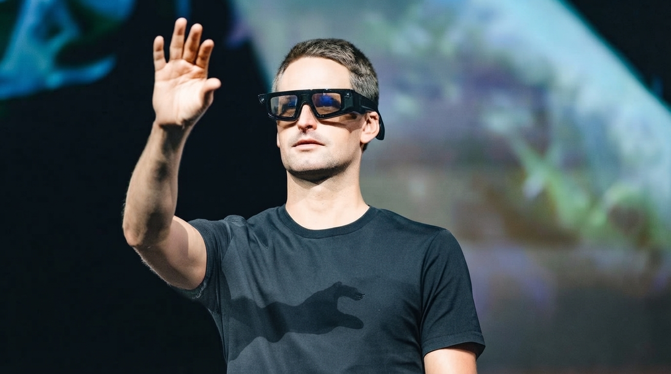 Snap's new enterprise AR glasses, 'Specs', are showcased with integrated Nvidia, AWS, and Salesforce technology, representing a new era of business augmented reality.